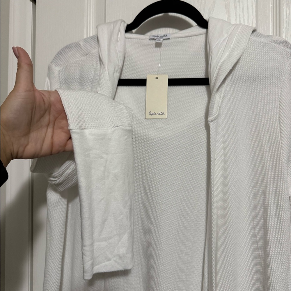 Splendid White Open-Front Sweater - Picture 6 of 9